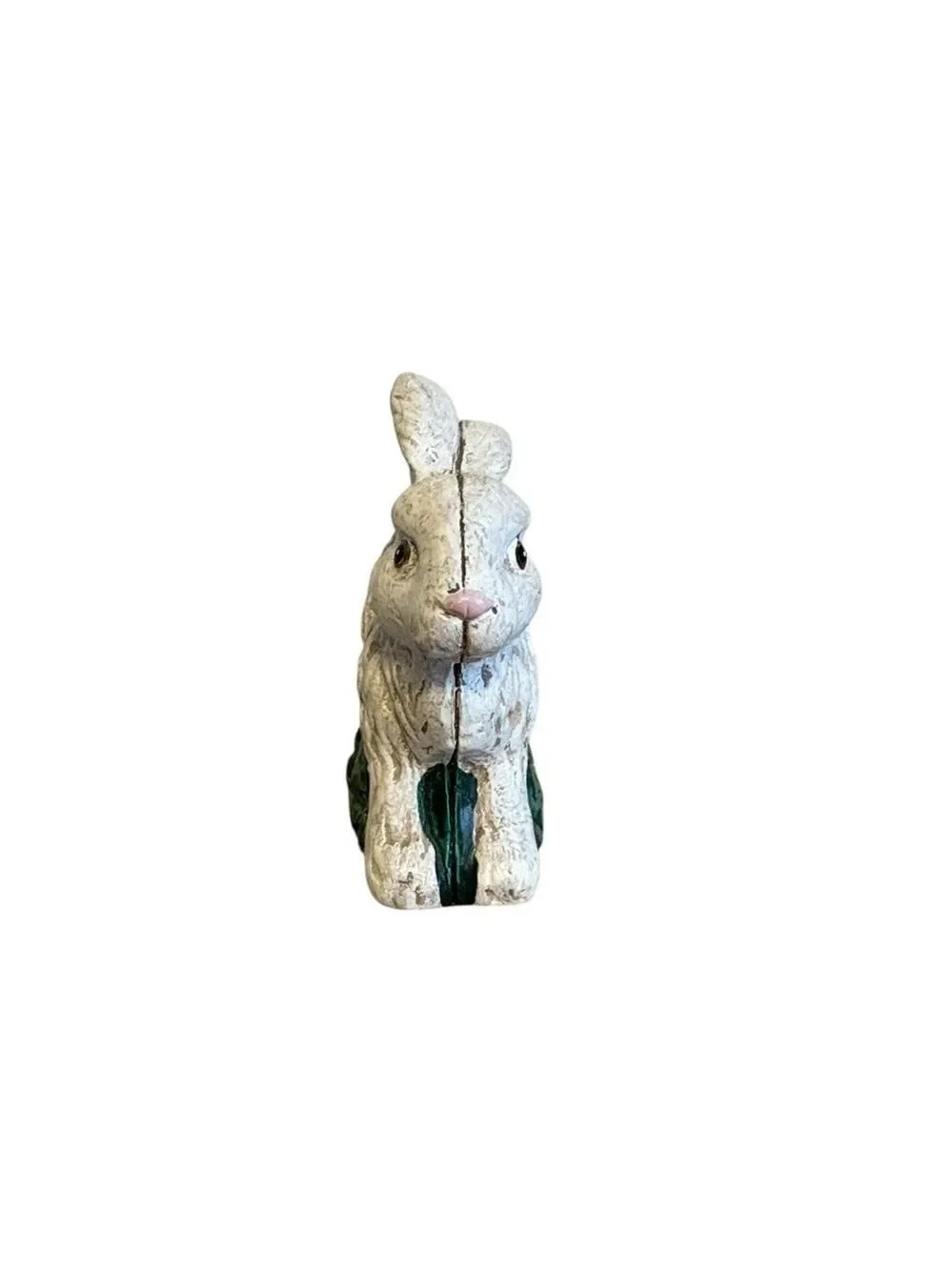 Russ Berrie Bunny Rabbit Figurine Olde World Heritage Collection Textured White